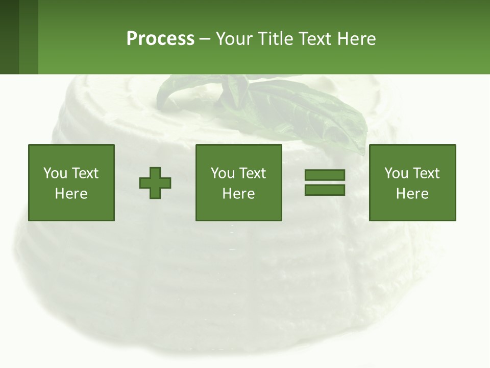 A Cake With A Green Leaf On Top Of It PowerPoint Template