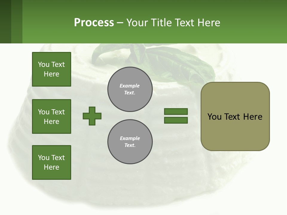 A Cake With A Green Leaf On Top Of It PowerPoint Template