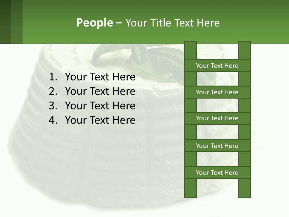 A Cake With A Green Leaf On Top Of It PowerPoint Template