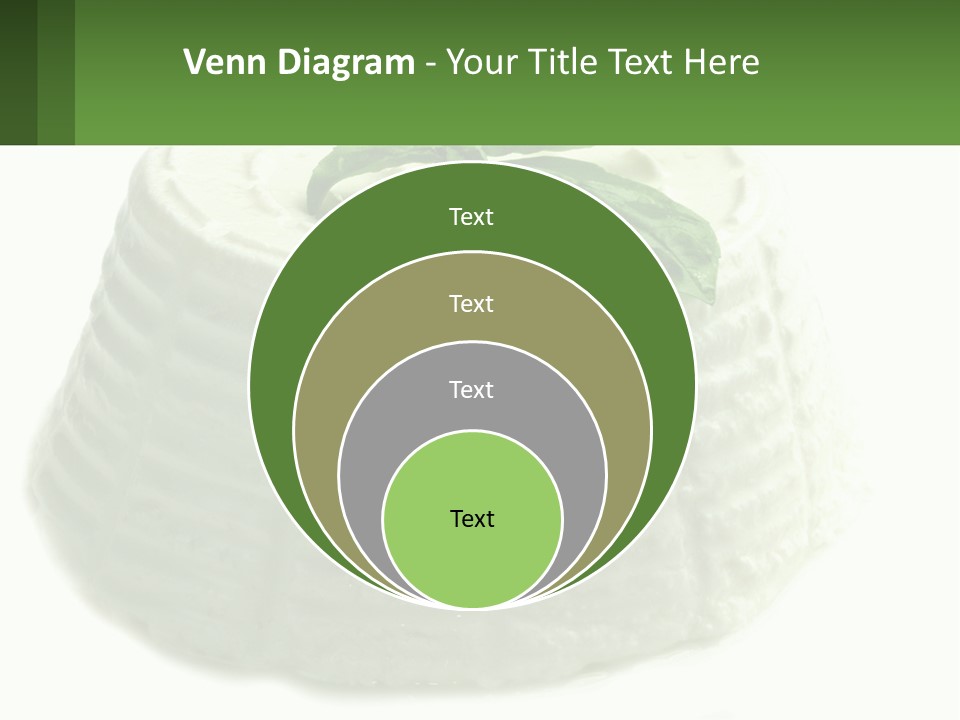 A Cake With A Green Leaf On Top Of It PowerPoint Template