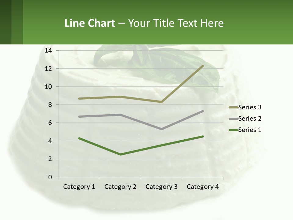 A Cake With A Green Leaf On Top Of It PowerPoint Template