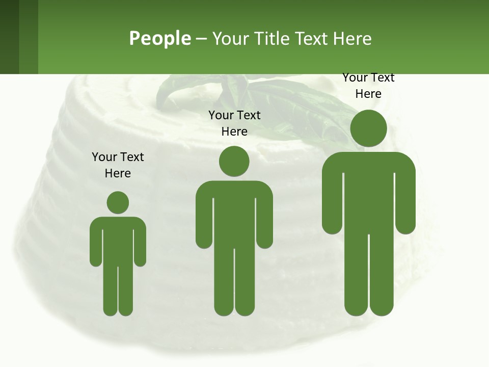 A Cake With A Green Leaf On Top Of It PowerPoint Template