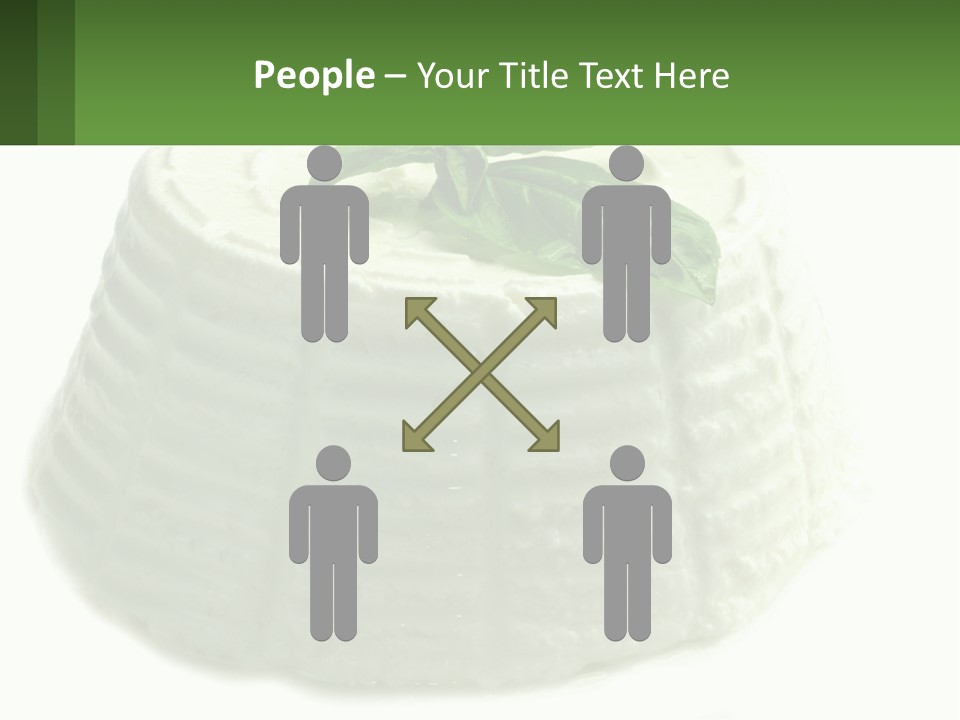 A Cake With A Green Leaf On Top Of It PowerPoint Template