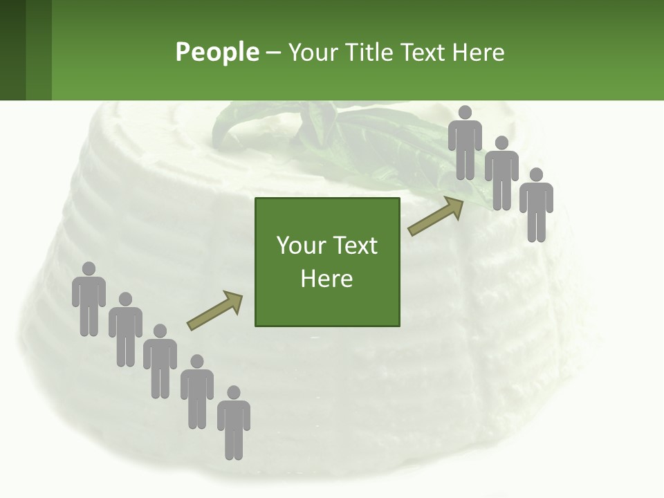 A Cake With A Green Leaf On Top Of It PowerPoint Template