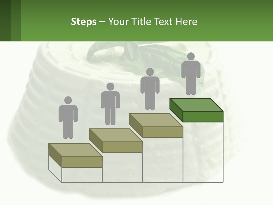 A Cake With A Green Leaf On Top Of It PowerPoint Template