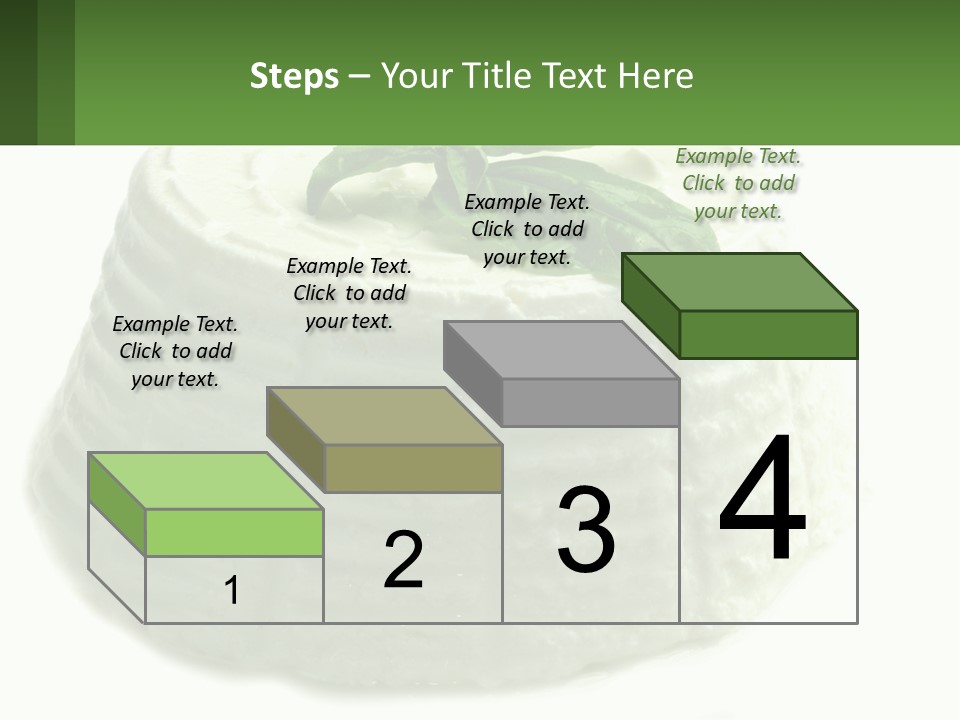 A Cake With A Green Leaf On Top Of It PowerPoint Template
