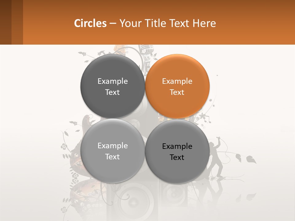 A Group Of Speakers With Music Notes On Them PowerPoint Template