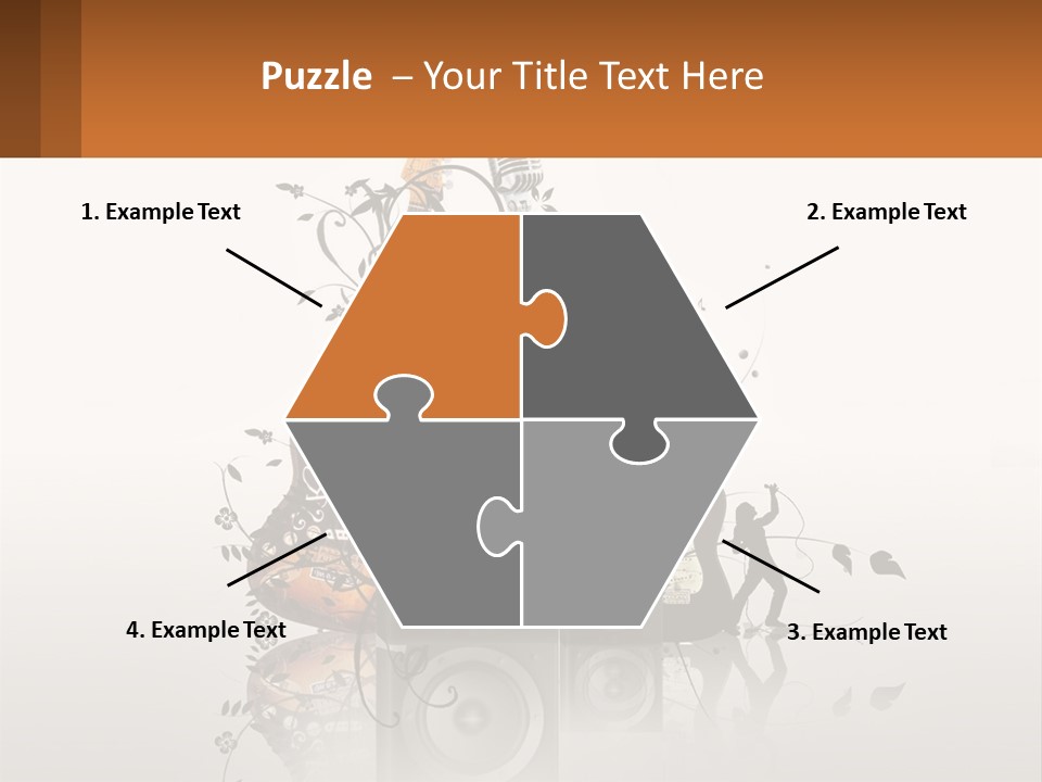 A Group Of Speakers With Music Notes On Them PowerPoint Template