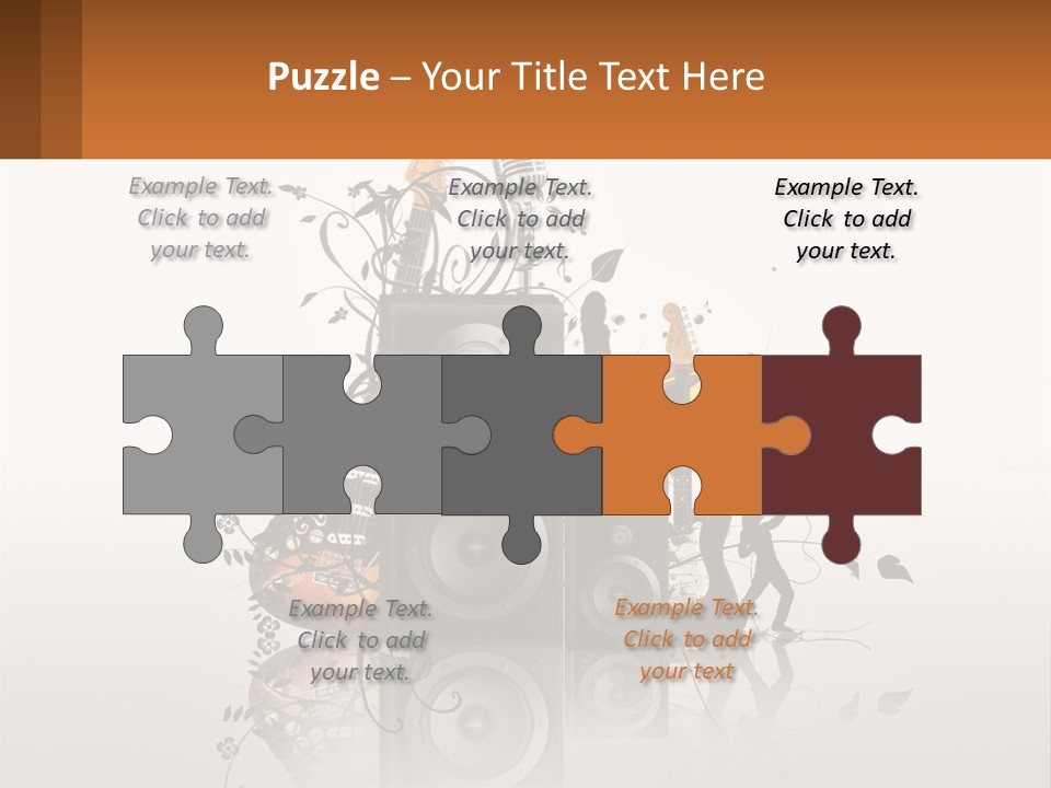 A Group Of Speakers With Music Notes On Them PowerPoint Template