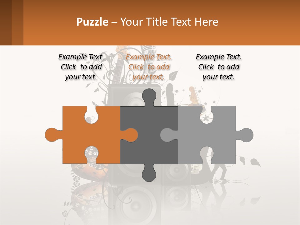 A Group Of Speakers With Music Notes On Them PowerPoint Template