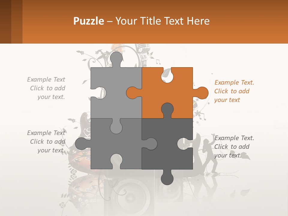 A Group Of Speakers With Music Notes On Them PowerPoint Template