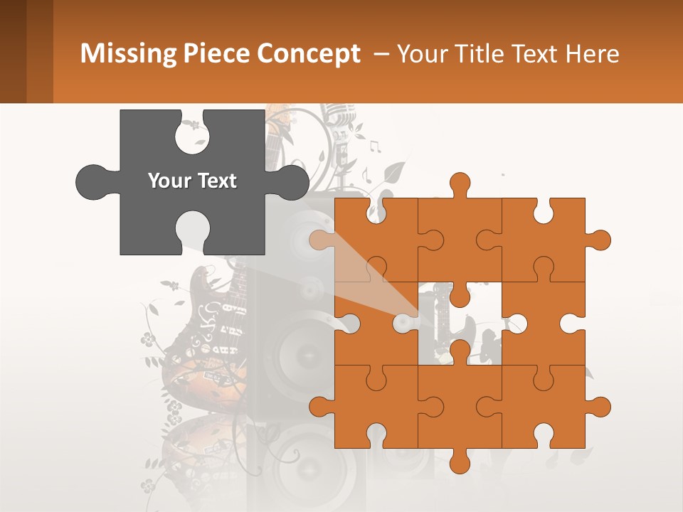 A Group Of Speakers With Music Notes On Them PowerPoint Template