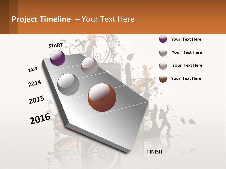 A Group Of Speakers With Music Notes On Them PowerPoint Template