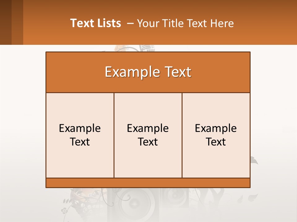 A Group Of Speakers With Music Notes On Them PowerPoint Template