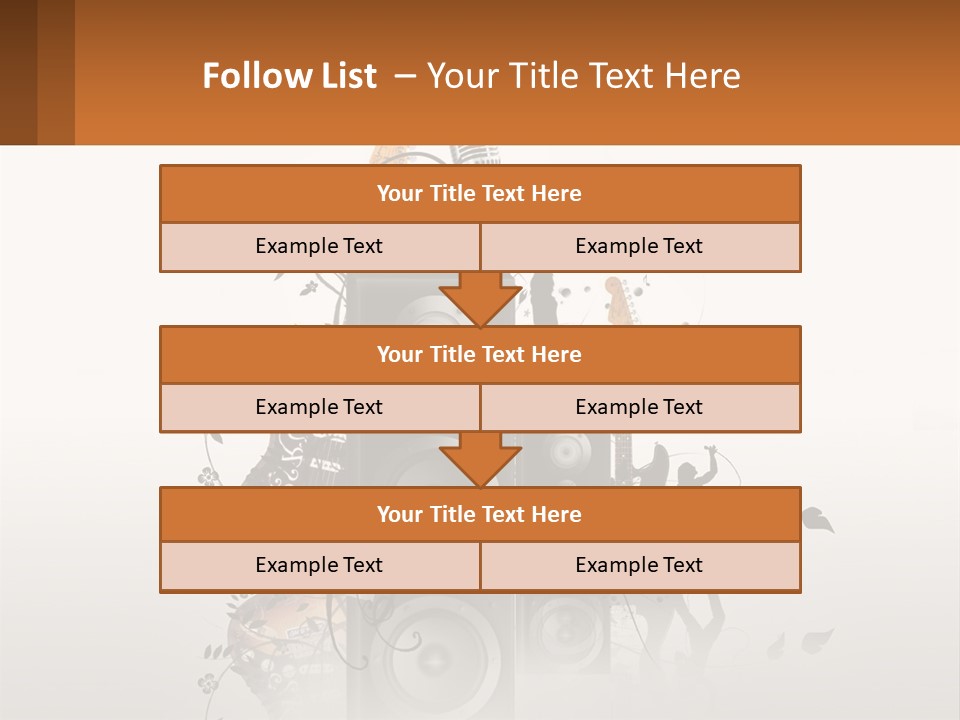 A Group Of Speakers With Music Notes On Them PowerPoint Template