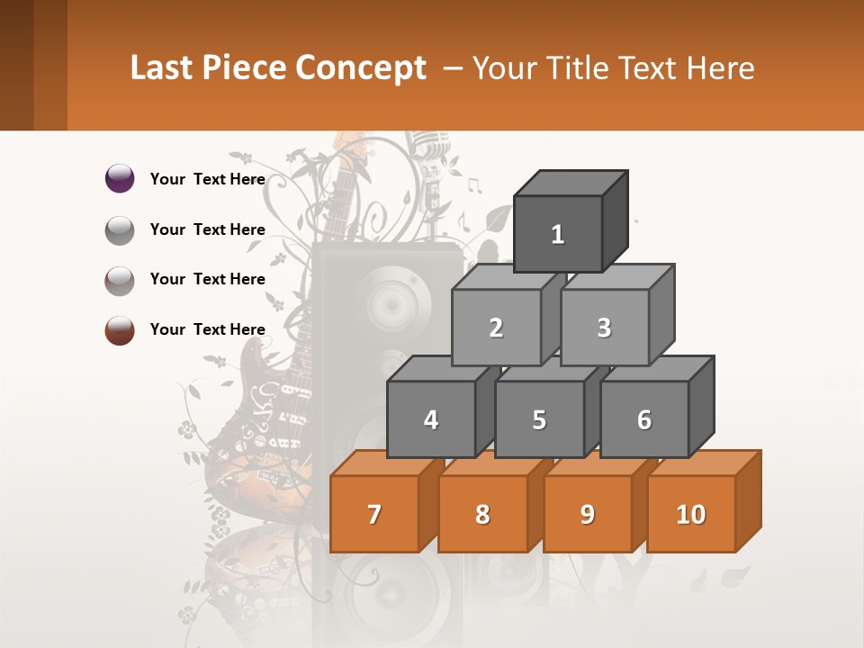 A Group Of Speakers With Music Notes On Them PowerPoint Template