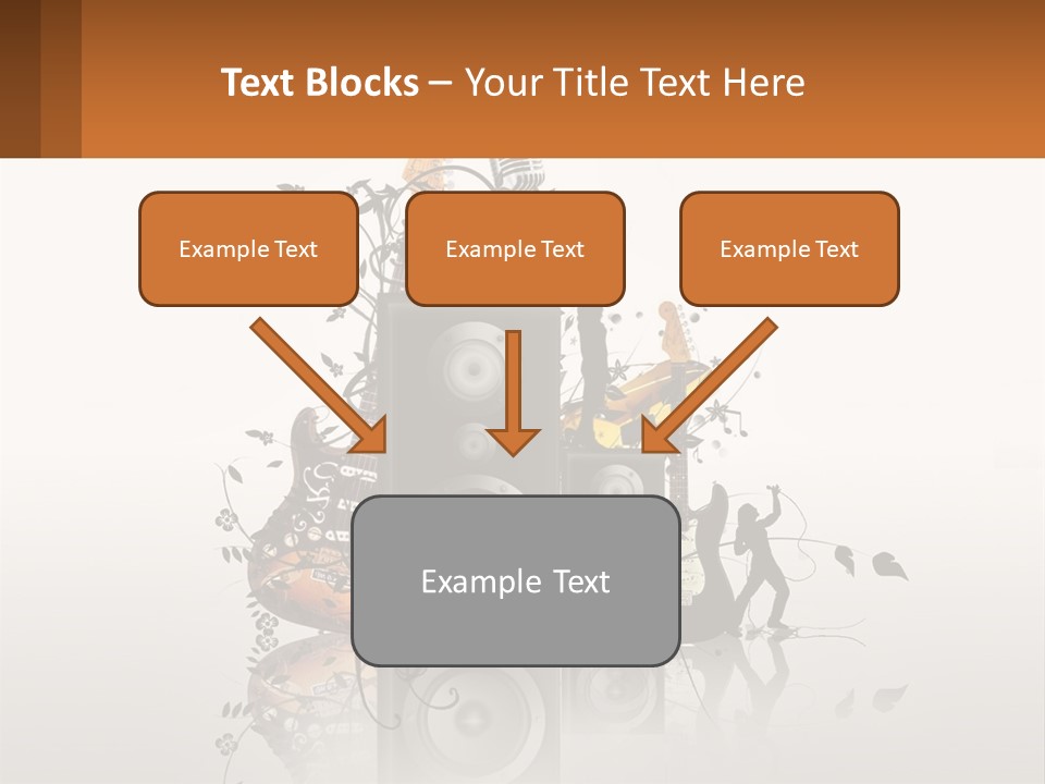 A Group Of Speakers With Music Notes On Them PowerPoint Template