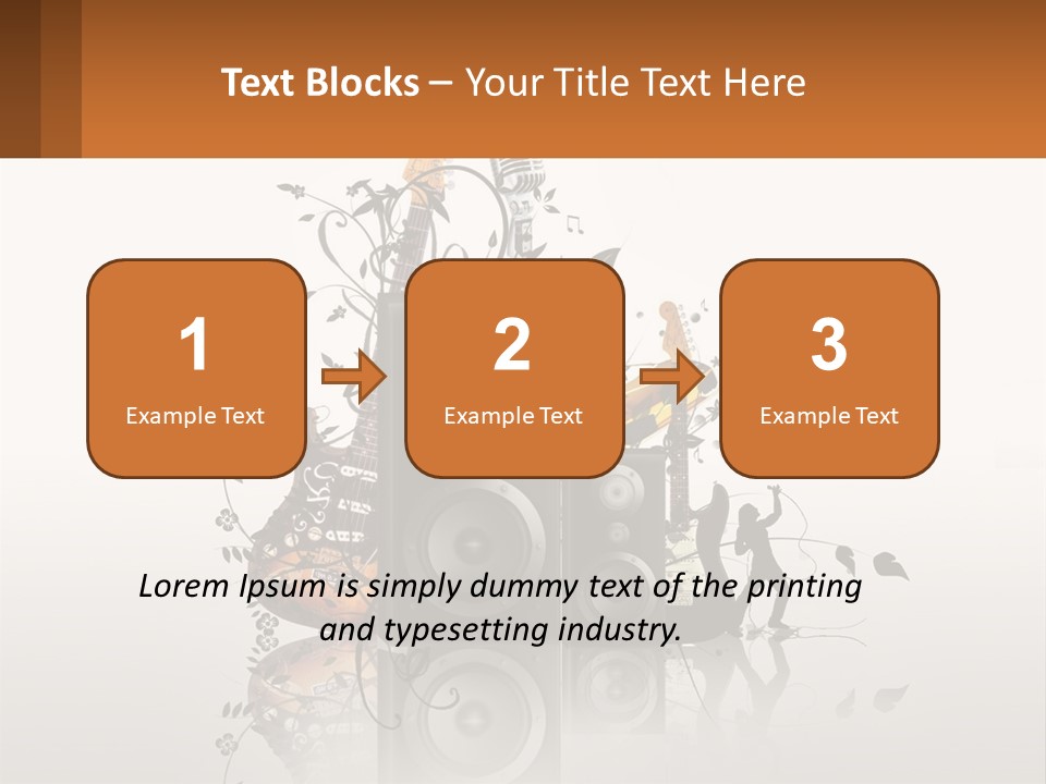 A Group Of Speakers With Music Notes On Them PowerPoint Template