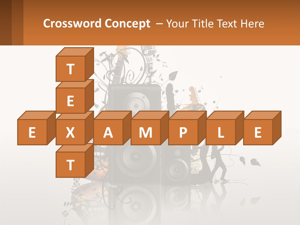 A Group Of Speakers With Music Notes On Them PowerPoint Template