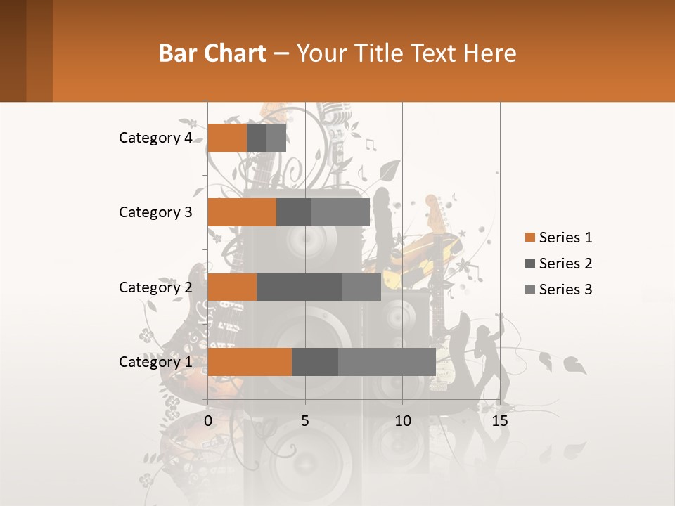A Group Of Speakers With Music Notes On Them PowerPoint Template