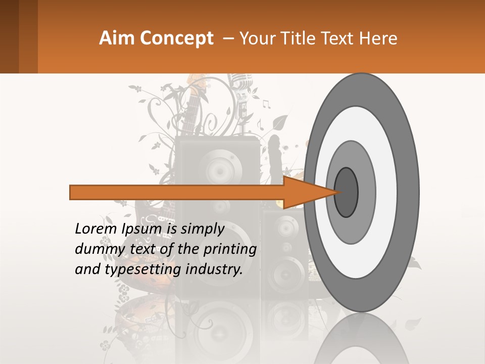 A Group Of Speakers With Music Notes On Them PowerPoint Template