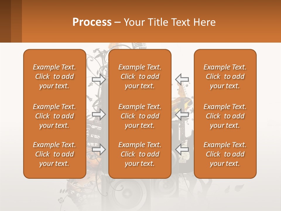 A Group Of Speakers With Music Notes On Them PowerPoint Template