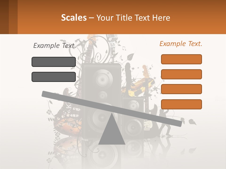 A Group Of Speakers With Music Notes On Them PowerPoint Template