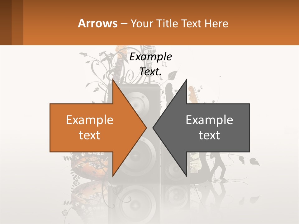 A Group Of Speakers With Music Notes On Them PowerPoint Template