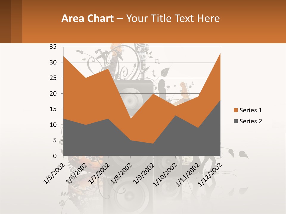 A Group Of Speakers With Music Notes On Them PowerPoint Template