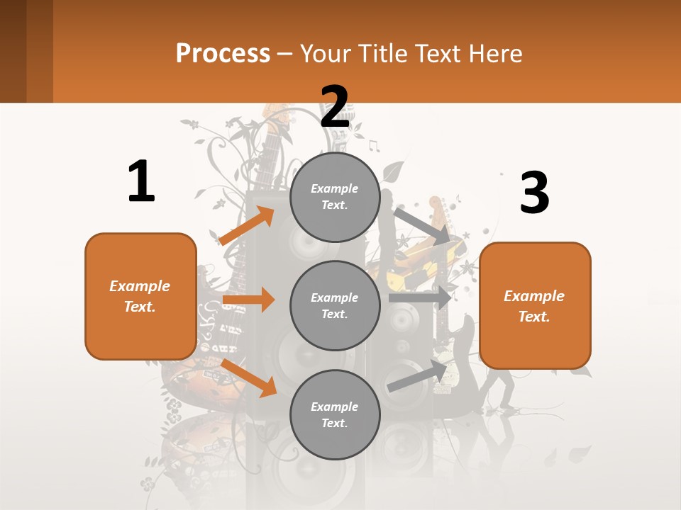 A Group Of Speakers With Music Notes On Them PowerPoint Template
