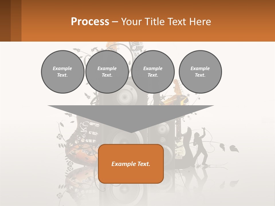 A Group Of Speakers With Music Notes On Them PowerPoint Template