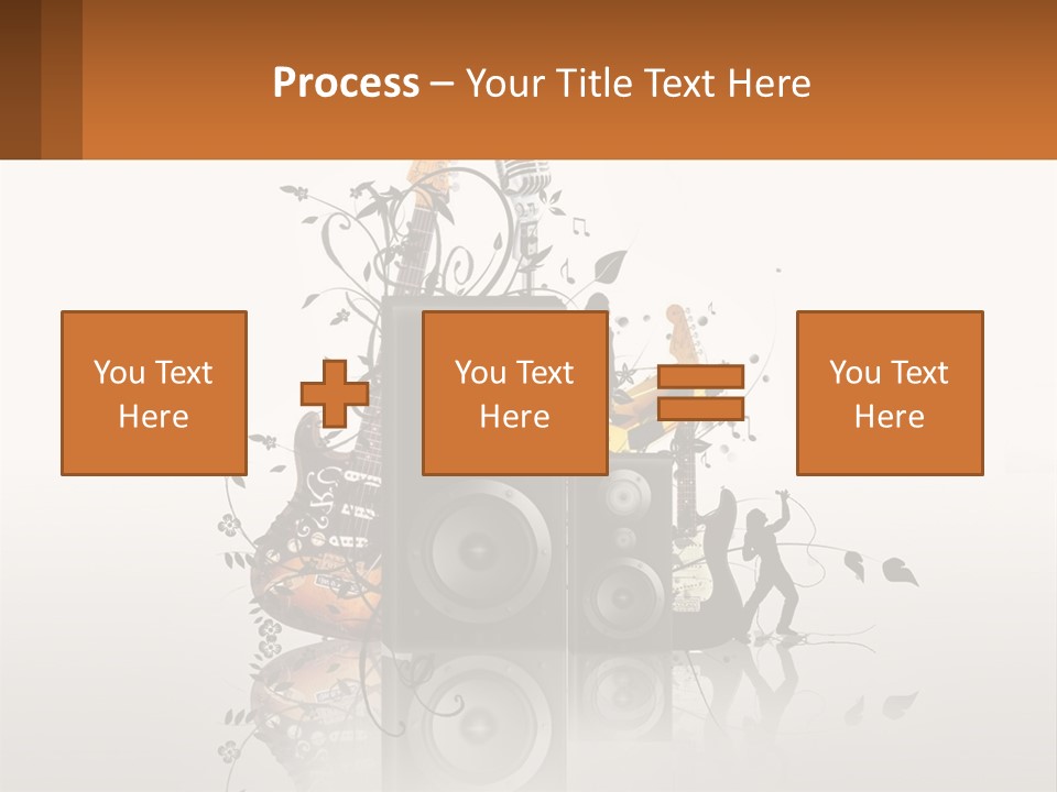A Group Of Speakers With Music Notes On Them PowerPoint Template