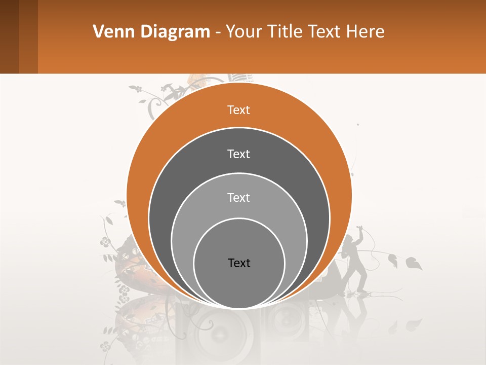 A Group Of Speakers With Music Notes On Them PowerPoint Template