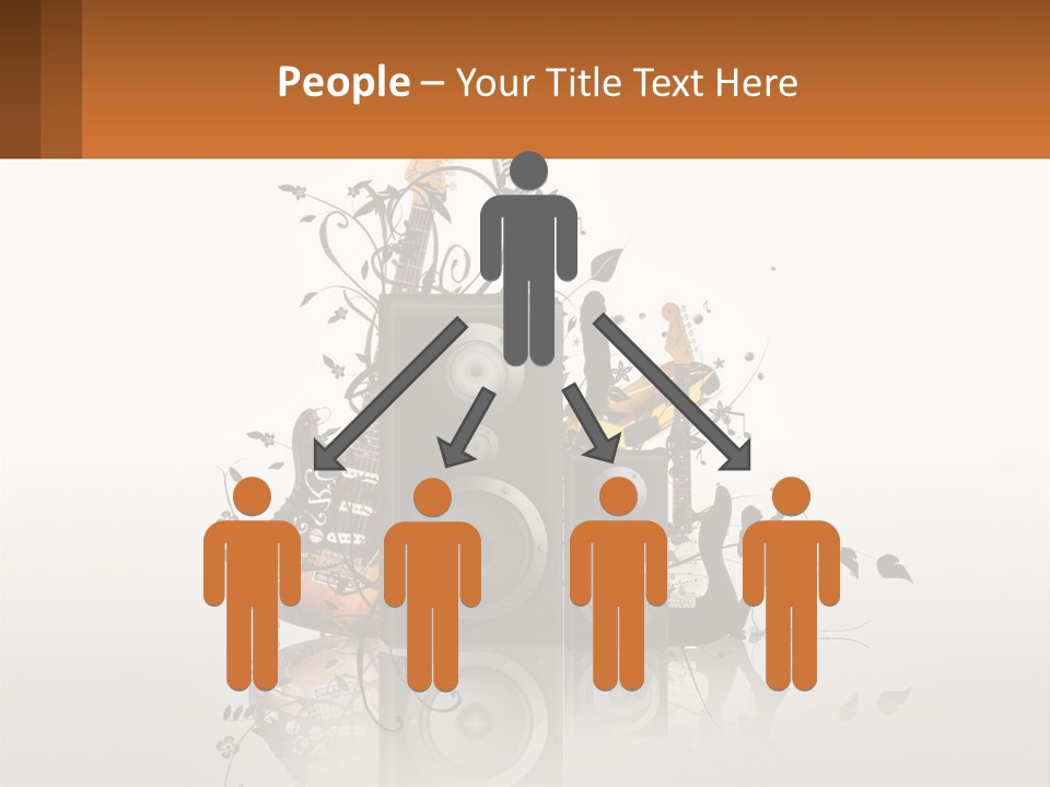 A Group Of Speakers With Music Notes On Them PowerPoint Template