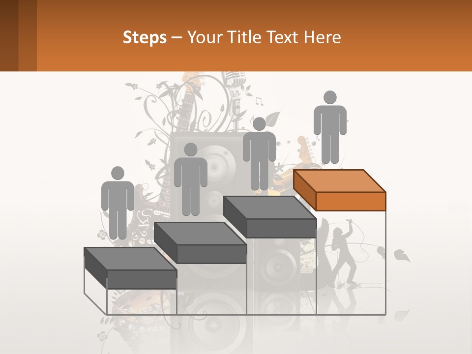 A Group Of Speakers With Music Notes On Them PowerPoint Template