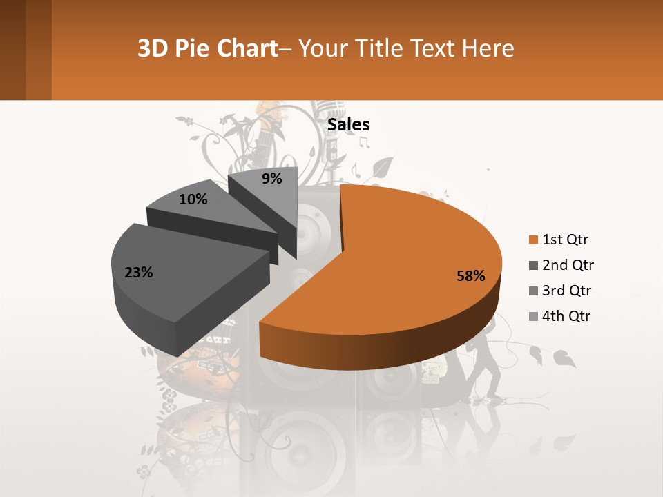 A Group Of Speakers With Music Notes On Them PowerPoint Template