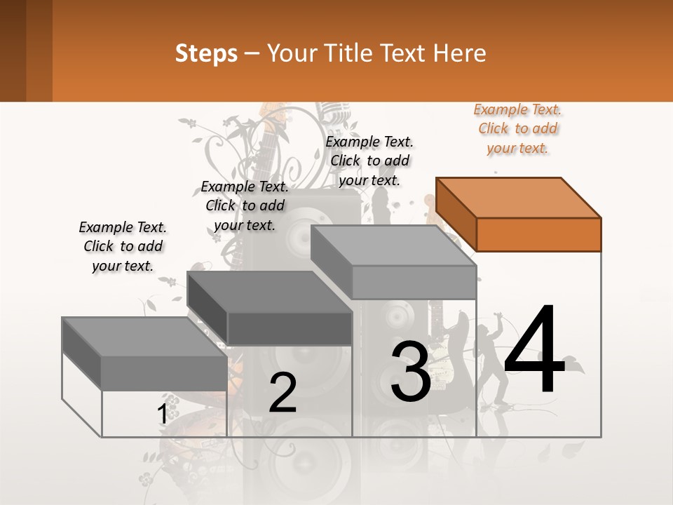 A Group Of Speakers With Music Notes On Them PowerPoint Template