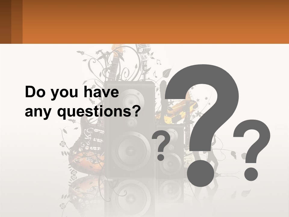 A Group Of Speakers With Music Notes On Them PowerPoint Template