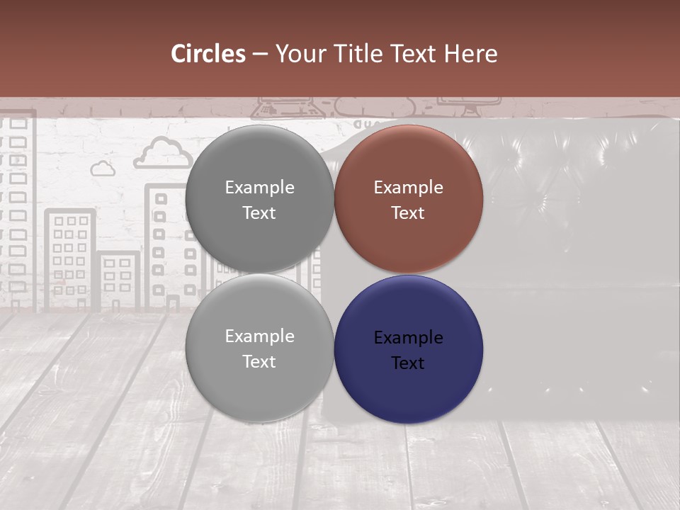 A Black Leather Chair Sitting In Front Of A Brick Wall PowerPoint Template