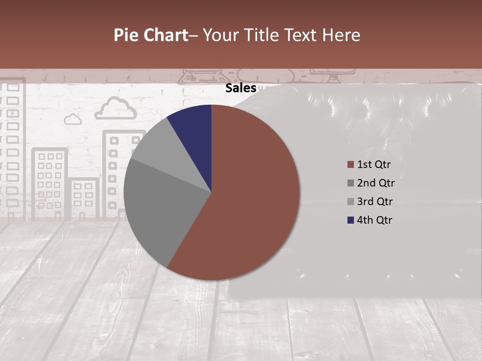 A Black Leather Chair Sitting In Front Of A Brick Wall PowerPoint Template