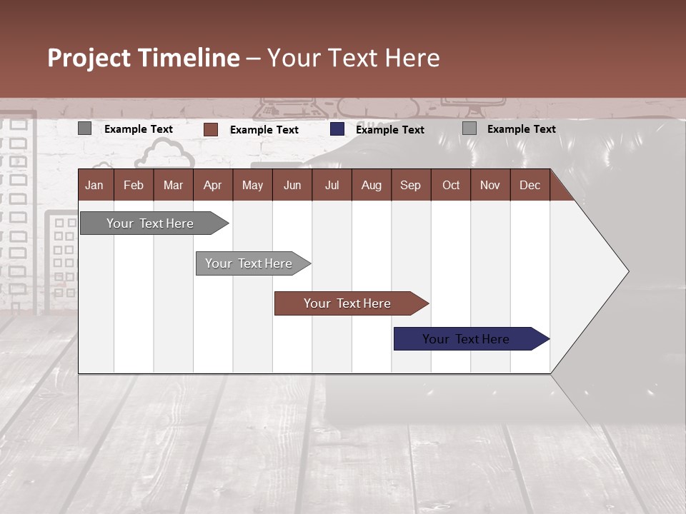 A Black Leather Chair Sitting In Front Of A Brick Wall PowerPoint Template