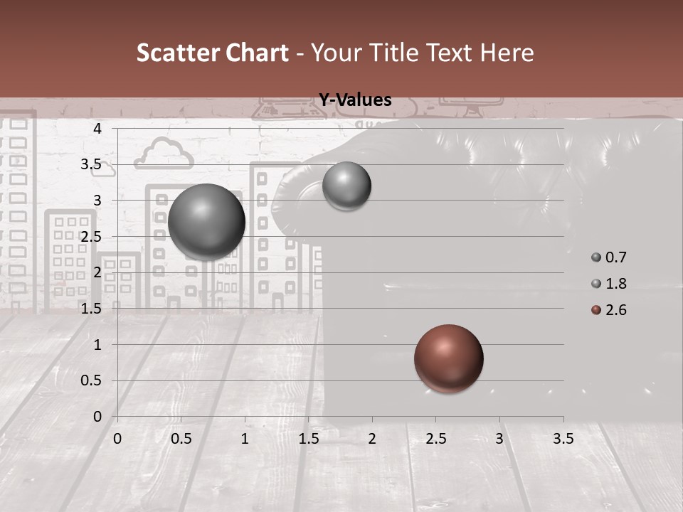 A Black Leather Chair Sitting In Front Of A Brick Wall PowerPoint Template