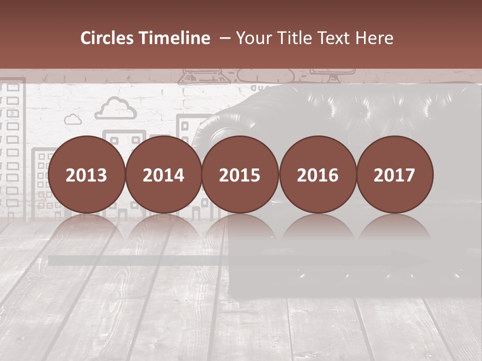 A Black Leather Chair Sitting In Front Of A Brick Wall PowerPoint Template