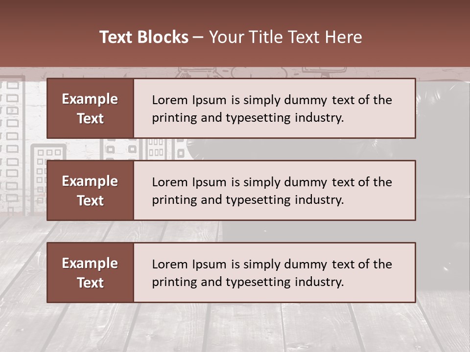 A Black Leather Chair Sitting In Front Of A Brick Wall PowerPoint Template