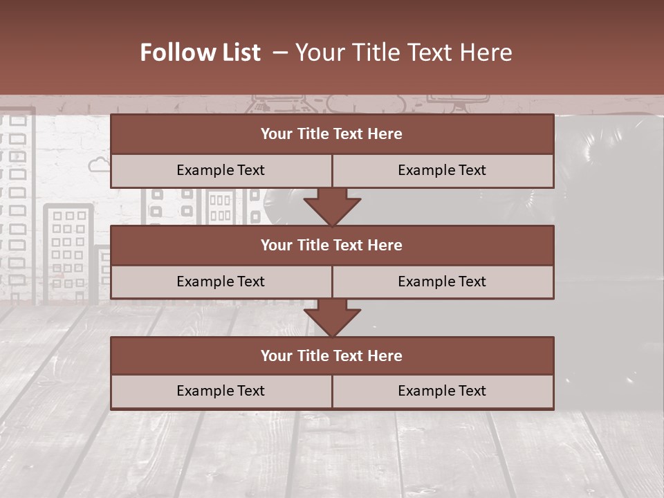 A Black Leather Chair Sitting In Front Of A Brick Wall PowerPoint Template