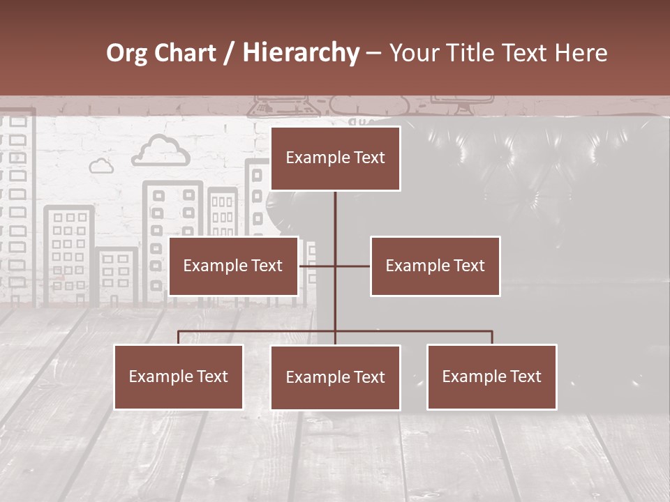 A Black Leather Chair Sitting In Front Of A Brick Wall PowerPoint Template