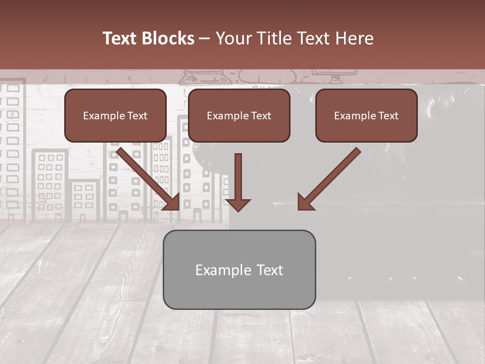 A Black Leather Chair Sitting In Front Of A Brick Wall PowerPoint Template