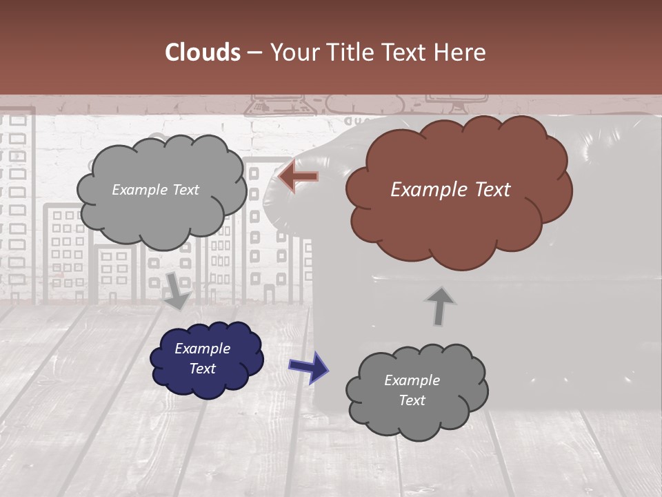 A Black Leather Chair Sitting In Front Of A Brick Wall PowerPoint Template