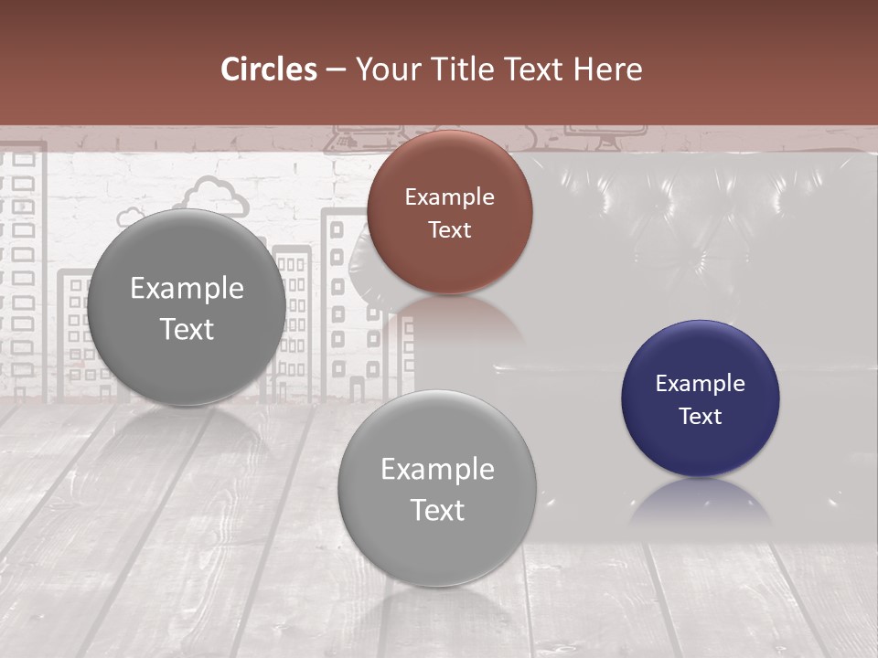 A Black Leather Chair Sitting In Front Of A Brick Wall PowerPoint Template