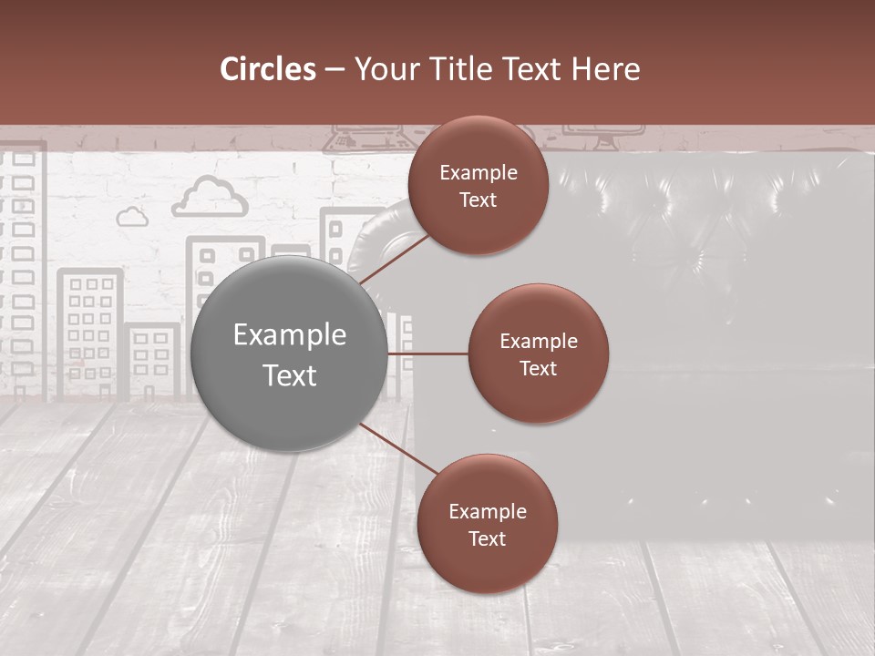 A Black Leather Chair Sitting In Front Of A Brick Wall PowerPoint Template